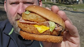 Bourbon St Jacks Fried Chicken Burger Hungry Jacks Review [upl. by Yesak]