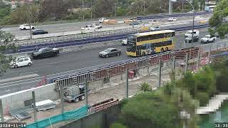 Warringah Freeway Upgrade time lapse  Saturday 16 November 2024 [upl. by Fortune]