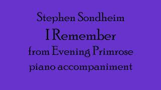 Sondheim  I Remember piano accompaniment [upl. by Edik]