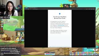 Jan 27 2024 I GOT BANNED ON TINDER 😭  MapleStory  Day 37 of Subathon Part 1 [upl. by Tamiko]