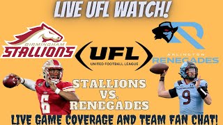 Live Ufl Fan Stream Birmingham Stallions Take On Arlington Renegades In An Epic Showdown 🏈🔥 [upl. by Lolita]