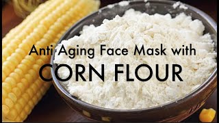 AMAZING CORNFLOUR FACE MASK FOR ANTI AGINGSKIN WHITENING OPEN PORES 100natural glowing face pack [upl. by Candra115]