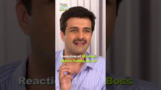 My Boss reaction before taking leavetmkoc comedy funny shorts funnyshorts relatable [upl. by Assehc]