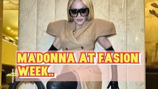 Madonna made her appearance at fashion week but she stole the spotlight for the wrong reasons… [upl. by Grati]