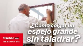 ¿Cómo colgar un espejo grande sin taladrar [upl. by Yevi]