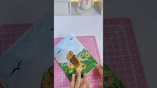 Making Aesthetic Diary Cover with quotAR DRAWING APPquotshorts craft diy [upl. by Landel]