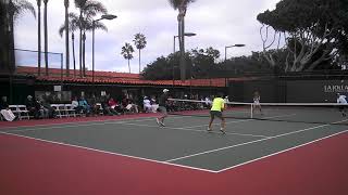 USTA National Mx 40s Doubles Final Dann BattistoneSasano with 2grip Racquets 619 [upl. by Ierbua]