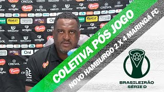 Coletiva pós jogo  Jorge Castilho  Novo Hamburgo 2 x 4 Maringá FC  Jogo de Ida 2ª Fase [upl. by Nylloh432]