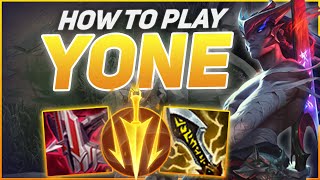 HOW TO PLAY YONE SEASON 12  BEST Build amp Runes  Season 12 Yone guide  League of Legends [upl. by Haymes]