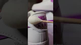 Purple Custom Air Force 1 Sneakers  quotThe Cotton Ball Trickquot 🖌️ 🤯🎨 [upl. by Neztnaj782]