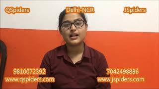 Shivangi Singh QSpiders JSpiders Delhi NCR Noida [upl. by Zailer977]