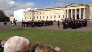 Sovereigns Parade Rehearsal  Slow and quick march past  April 2014 [upl. by Clynes]