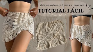 Falda envolvente para el VERANO ☀️ tejida a crochet  Tutorial paso a paso [upl. by Ahcatan331]