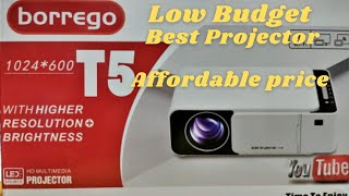 Borrego T5 LED Projector Unboxing  Low Budget Projector  best projector T5 borrego projector [upl. by Ripley]