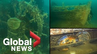 HMS Terror New video from inside Arctic wreck reveals artifacts frozen in time [upl. by Gerdi]