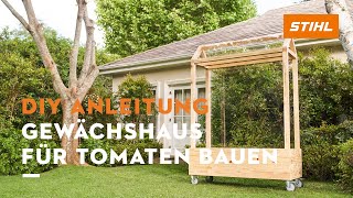 Selber machen Gewächshaus für Tomaten bauen  DIY Anleitung [upl. by Fagaly]