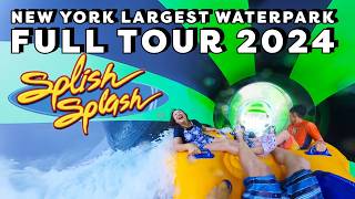 Splish Splash Waterpark 2024 FULL TOUR New York Largest Waterpark [upl. by Aihtnyc]