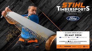 STIHL TIMBERSPORTS® World Trophy 2024 in Milan Italy English commentary [upl. by Ardnot]