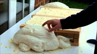 Making model aeroplane wings from expanding foam [upl. by Neomah]