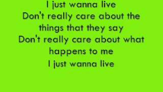 Good Charlotte i just wanna live lyrics [upl. by Willtrude654]