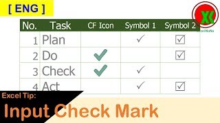 ENG How to input Check Mark in Excel [upl. by Novat753]