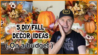 DIY Fall Decoration Ideas  Five Fall DIYS On A Budget  Ramon Art Home [upl. by Nennahs938]