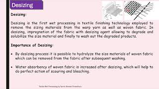 Textile Wet Processing1L13Desizing Process and its Classification [upl. by Elianore]