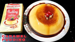 Caramel pudding  Caramel custard recipe  instant weikfield caramel pudding mix  Easy desserts [upl. by Xuagram]