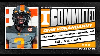 WATCH Onis Konanbanny commits to Tennessee LIVE on 247Sports [upl. by Esirehs]