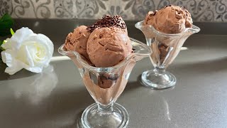 HELADO CREMOSO de CHOCOLATE🍫 ¡SOLO 3 ingredientes  Helado de chocolate sin maquina [upl. by Allred]