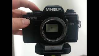 Minolta X700 camera shutter sound [upl. by Hsirrap802]