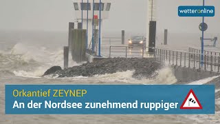 Orkan ZEYNEP erreicht die Nordseeküste [upl. by Haleehs]