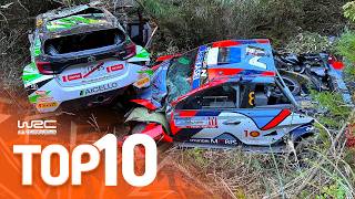 Top 10 Biggest Crashes of the 2024 WRC Season [upl. by Islaen]