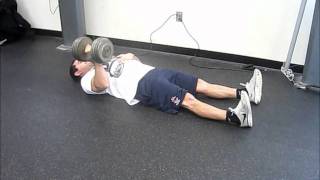 1 Arm Dumbbell Floor Press [upl. by Aleece629]