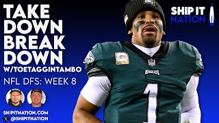 NFL Week 8 DFS Takedown Breakdown  October 28 2024  DraftKings DFS Lineup Review and Analysis [upl. by Yendroc]