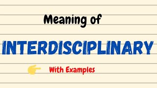 Meaning of Interdisciplinary  English Vocabulary Words  Word Of The Day  UrduHindi [upl. by Crain528]