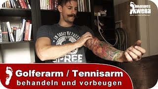 Tennisarm Golferarm  Übungen zur schnellen Behandlung Pt1 [upl. by Beetner]