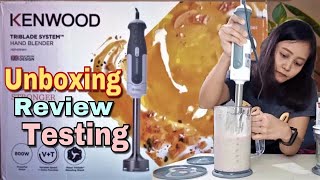 Unboxing Review amp Testing of Kenwood Triblade Hand Blender [upl. by Akimrej]