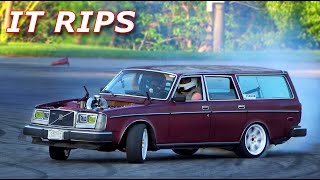 Turbo 2v Volvo Wagon First Drift Event [upl. by Jone]