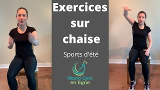 Exercices sur chaise sports dété adaptés [upl. by Artinahs192]