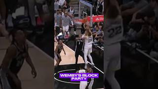 Dalawang butata Wemby victorwembanyama shotblock blockparty nba [upl. by Verdie]