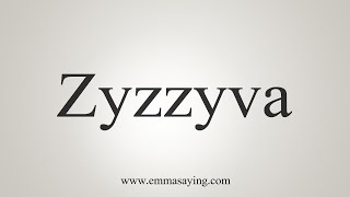 How To Say Zyzzyva [upl. by Alver103]