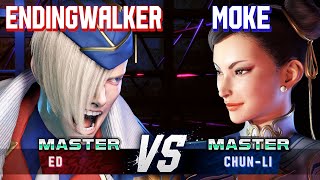 SF6 ▰ ENDINGWALKER Ed vs MOKE ChunLi ▰ High Level Gameplay [upl. by Dreyer]