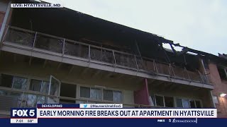 We lost everything 15 displaced after Hyattsville apartment fire  FOX 5 DC [upl. by Arleyne734]