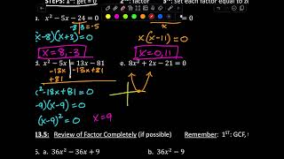 51 Notes Factoring to find zeros [upl. by Mancino]