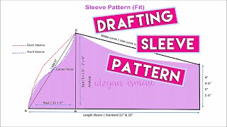 How to make kurung modern  drafting sleeve pattern [upl. by Chung]