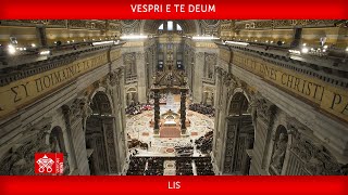 Vespri e Te Deum 31 dicembre 2022 Papa Francesco LIS [upl. by Royal]