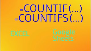 Use COUNTIF amp COUNTIFS in EXCELGoogle Sheets [upl. by Petersen]