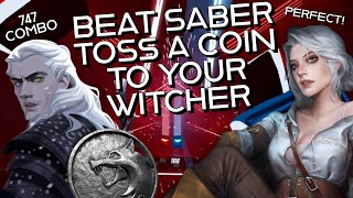 Beat Saber 1st Person Toss a Coin to Your Witcher  The Witcher Expert PERFECT II Rank S [upl. by Rennob]