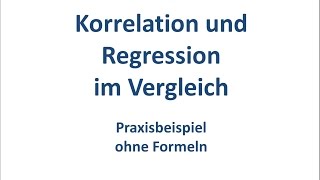 Korrelation und Regression im Vergleich [upl. by Geof382]